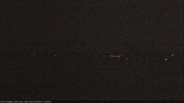 Lake Travis webcam, August 17, 2016 10:10 PM CT