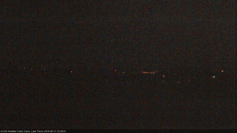 Lake Travis webcam, August 17, 2016 10:40 PM CT