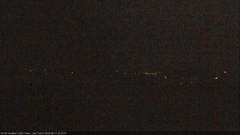Lake Travis webcam, August 17, 2016 11:00 PM CT