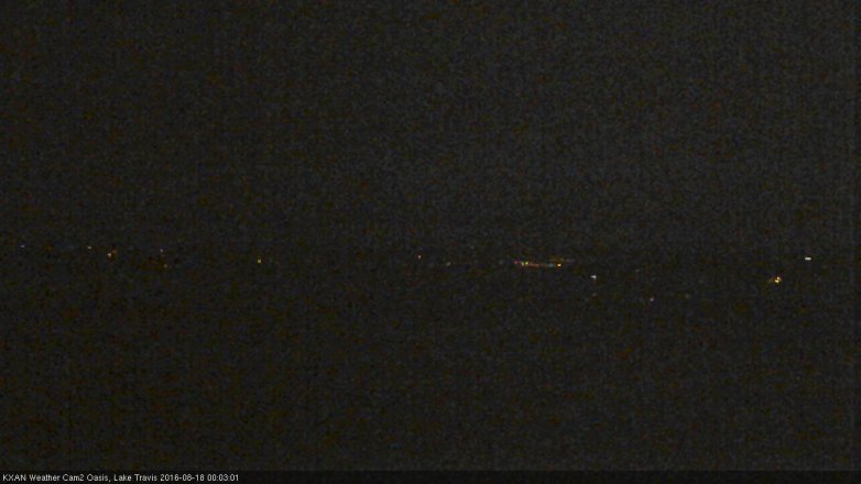 Lake Travis webcam, August 17, 2016 11:10 PM CT