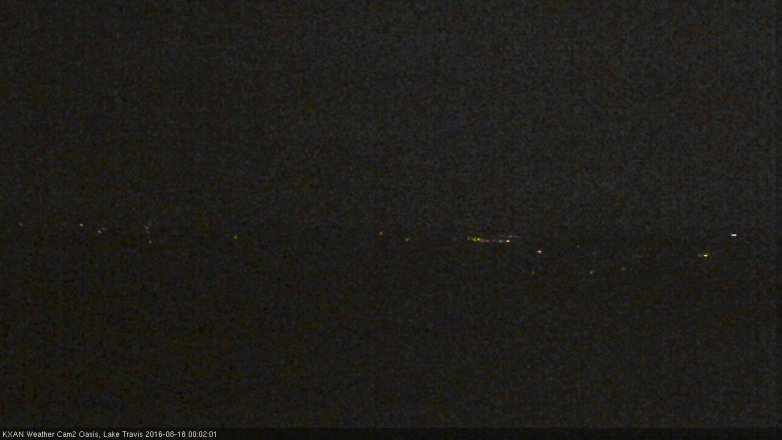Lake Travis webcam, August 17, 2016 11:15 PM CT
