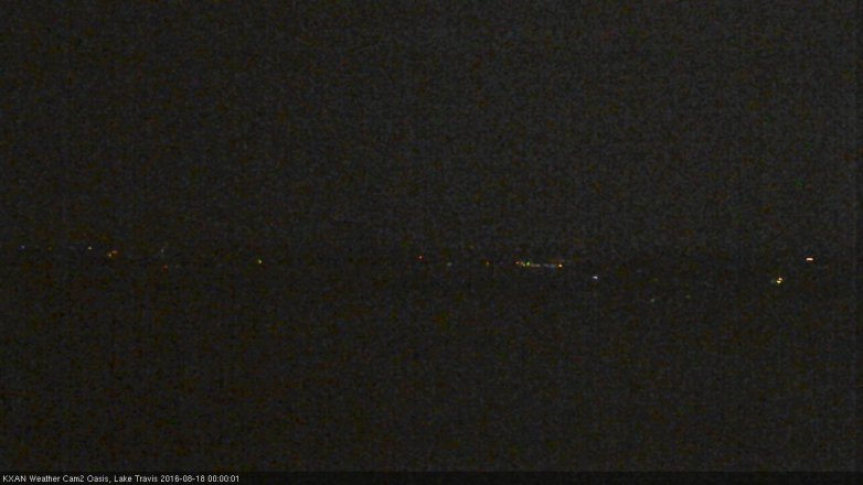 Lake Travis webcam, August 17, 2016 11:25 PM CT