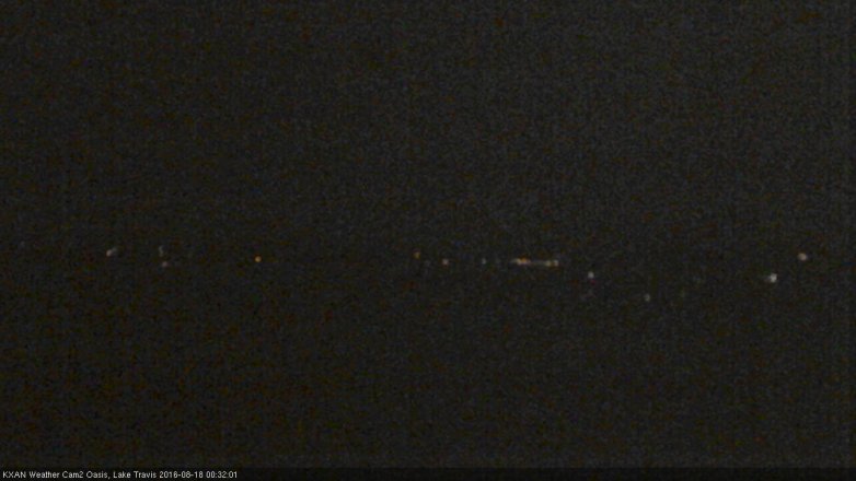 Lake Travis webcam, August 17, 2016 11:35 PM CT