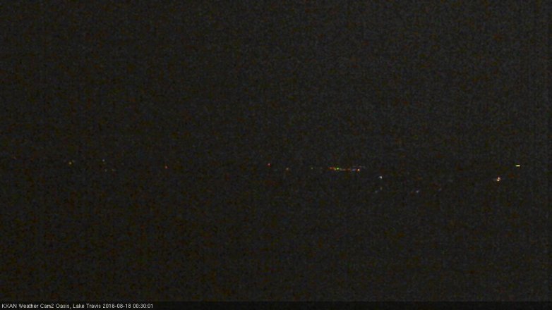 Lake Travis webcam, August 17, 2016 11:50 PM CT