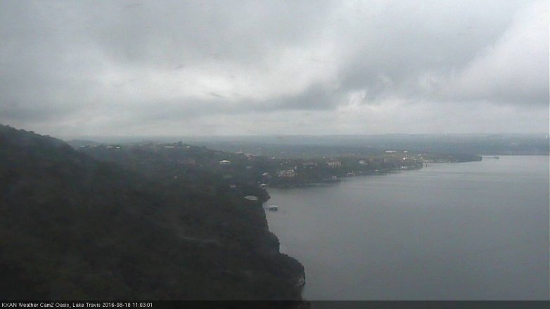 Lake Travis webcam, August 18, 2016 10:10 AM CT