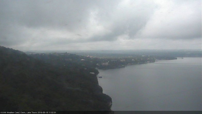 Lake Travis webcam, August 18, 2016 10:30 AM CT