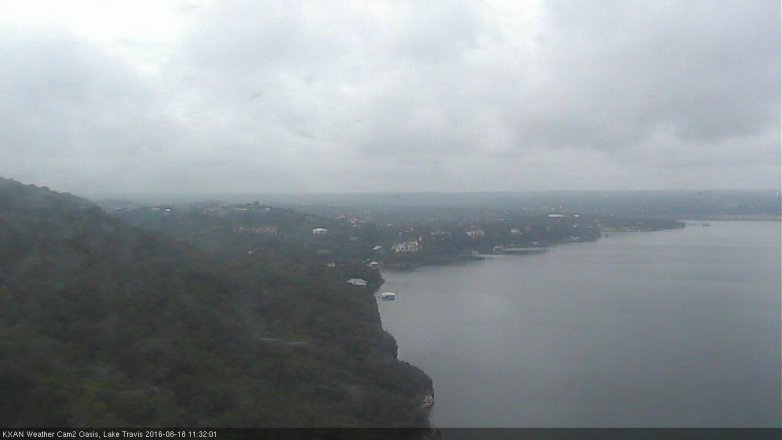 Lake Travis webcam, August 18, 2016 10:50 AM CT