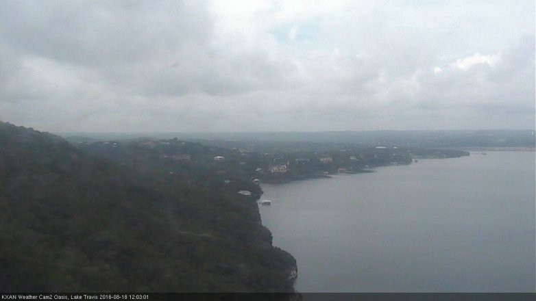 Lake Travis webcam, August 18, 2016 11:10 AM CT