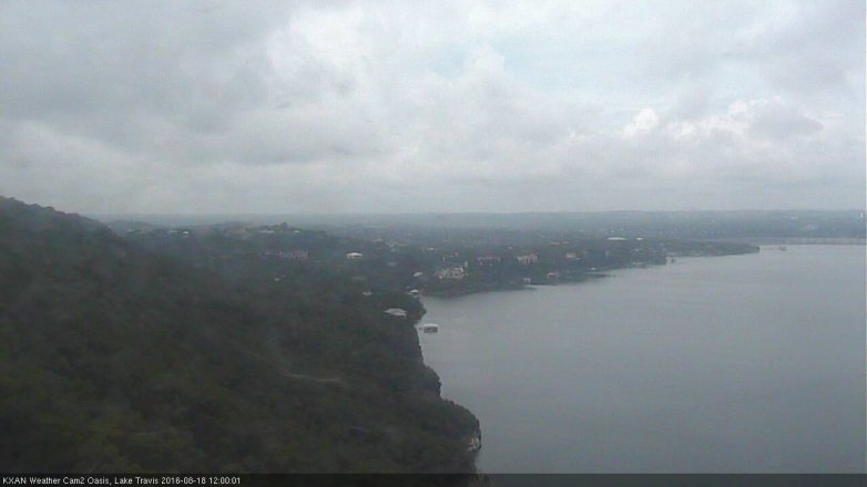 Lake Travis webcam, August 18, 2016 11:30 AM CT