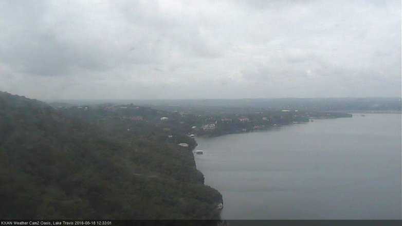 Lake Travis webcam, August 18, 2016 11:40 AM CT