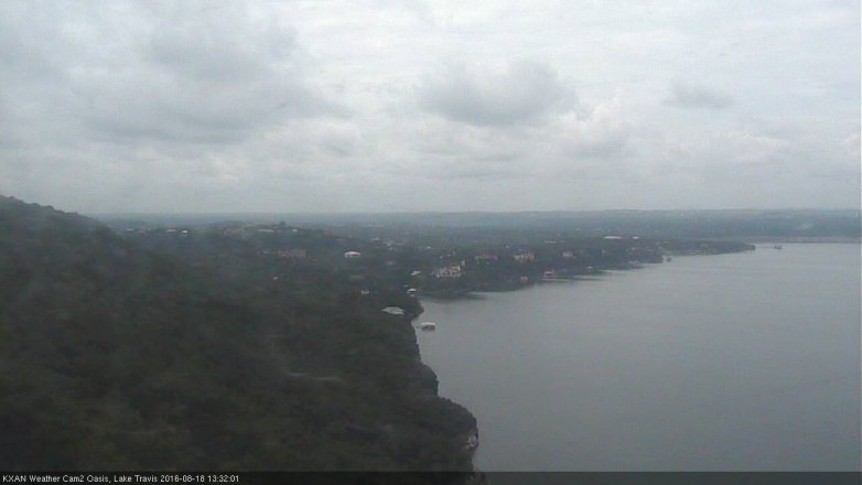 Lake Travis webcam, August 18, 2016 12:35 PM CT