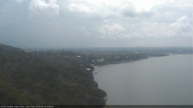 Lake Travis webcam, August 18, 2016 2:05 PM CT