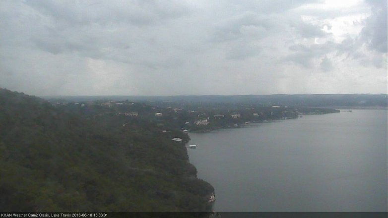 Lake Travis webcam, August 18, 2016 2:45 PM CT