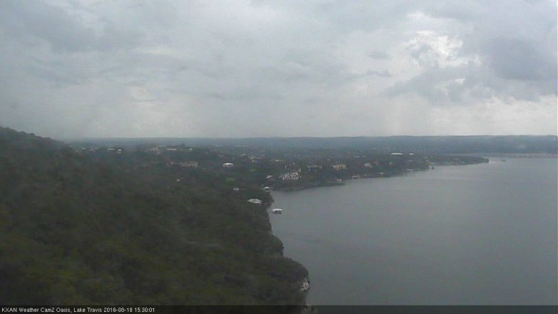 Lake Travis webcam, August 18, 2016 2:55 PM CT