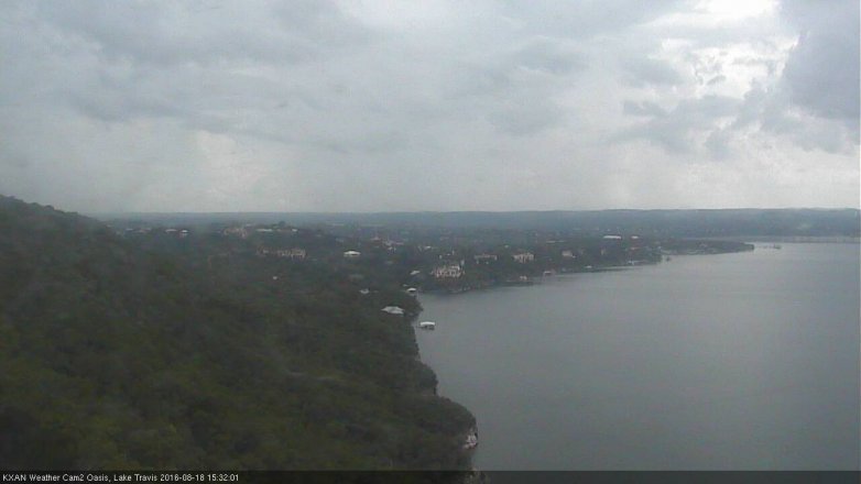 Lake Travis webcam, August 18, 2016 3:00 PM CT
