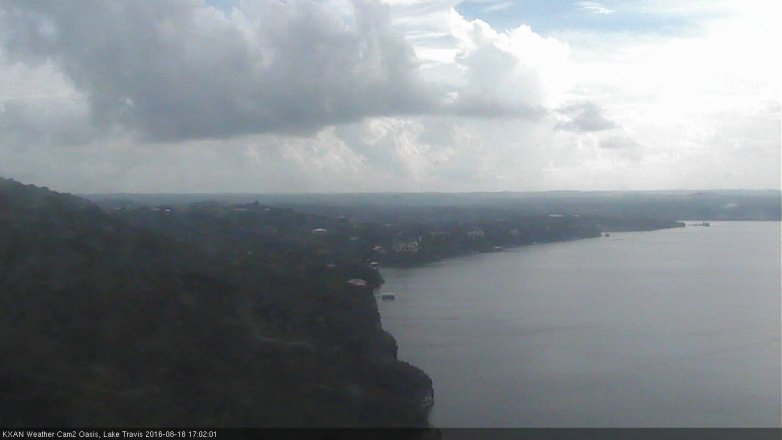 Lake Travis webcam, August 18, 2016 4:20 PM CT