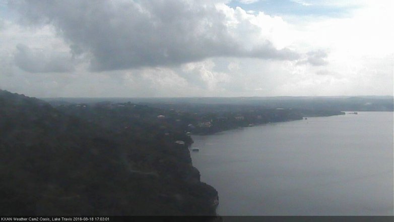 Lake Travis webcam, August 18, 2016 4:35 PM CT