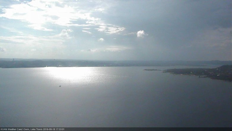 Lake Travis webcam, August 18, 2016 5:00 PM CT
