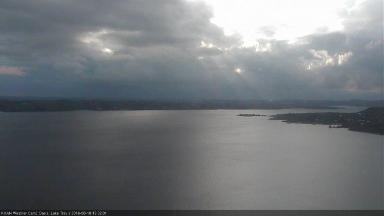 Lake Travis webcam, August 18, 2016 6:15 PM CT