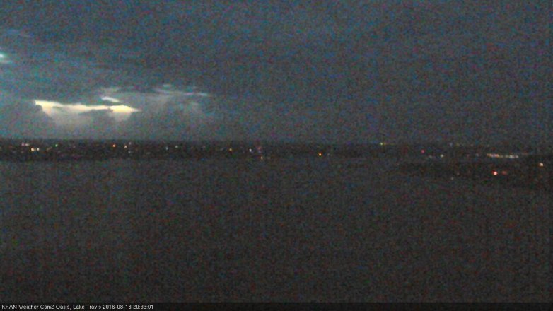 Lake Travis webcam, August 18, 2016 7:45 PM CT