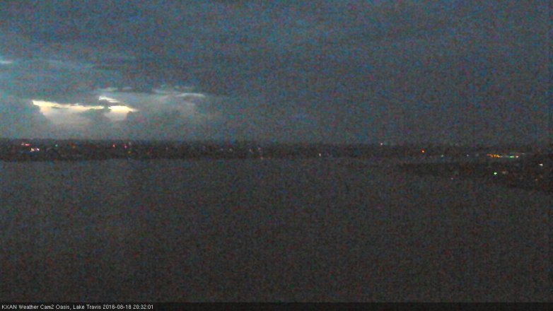 Lake Travis webcam, August 18, 2016 7:55 PM CT