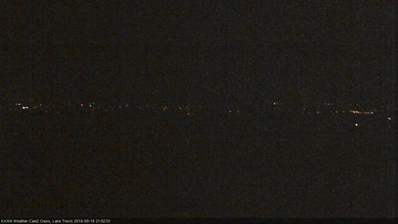 Lake Travis webcam, August 18, 2016 8:05 PM CT