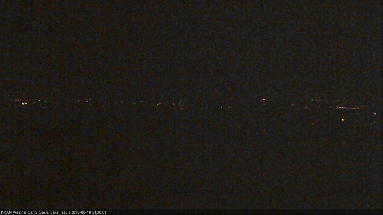 Lake Travis webcam, August 18, 2016 8:45 PM CT