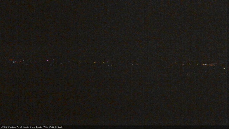 Lake Travis webcam, August 18, 2016 9:10 PM CT