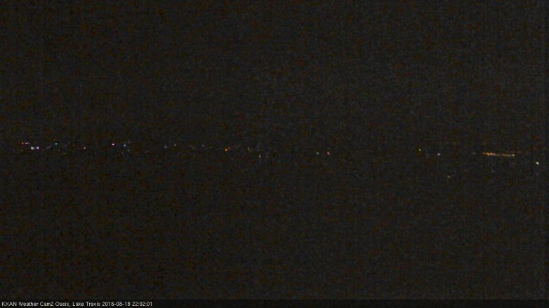Lake Travis webcam, August 18, 2016 9:25 PM CT