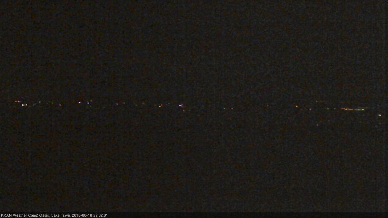 Lake Travis webcam, August 18, 2016 9:40 PM CT
