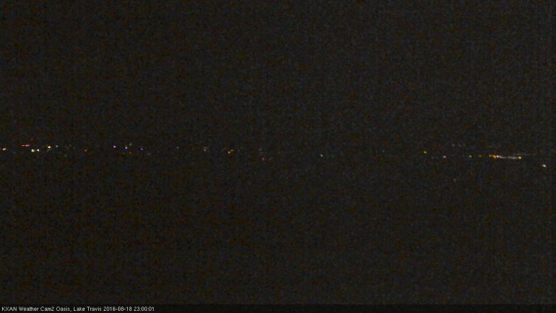 Lake Travis webcam, August 18, 2016 10:05 PM CT
