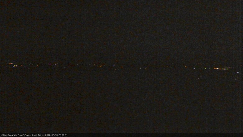 Lake Travis webcam, August 18, 2016 10:50 PM CT