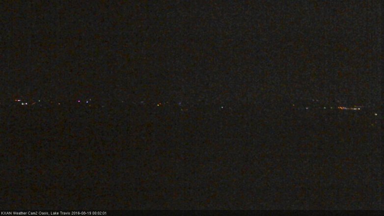 Lake Travis webcam, August 18, 2016 11:10 PM CT