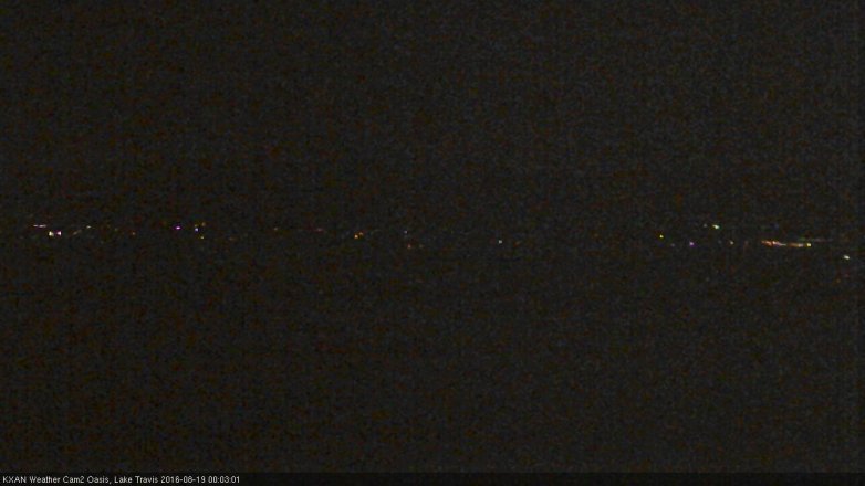Lake Travis webcam, August 18, 2016 11:15 PM CT