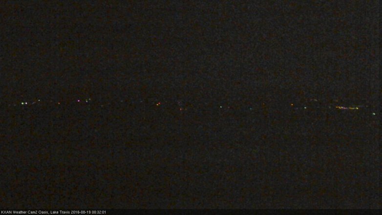 Lake Travis webcam, August 18, 2016 11:55 PM CT