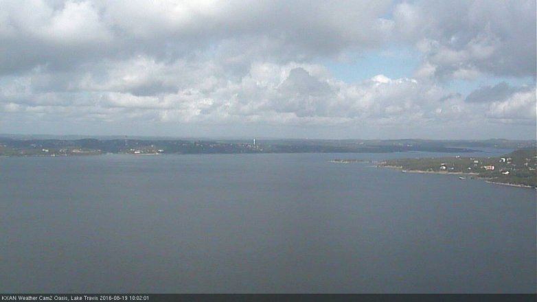Lake Travis webcam, August 19, 2016 9:05 AM CT