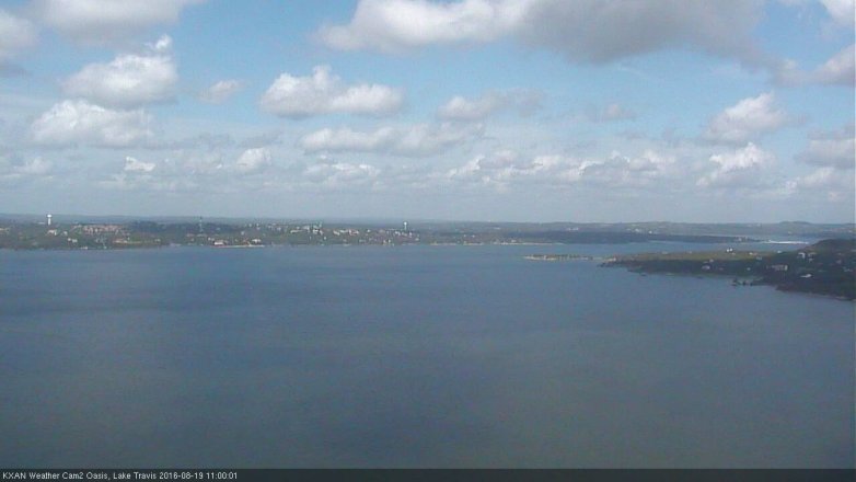 Lake Travis webcam, August 19, 2016 10:20 AM CT