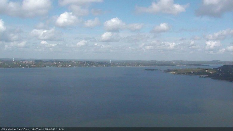 Lake Travis webcam, August 19, 2016 10:30 AM CT