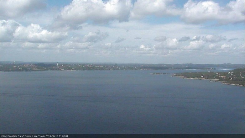 Lake Travis webcam, August 19, 2016 10:35 AM CT