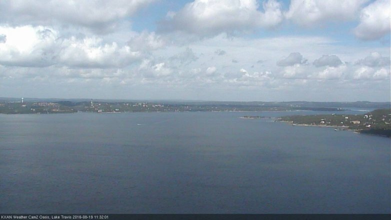 Lake Travis webcam, August 19, 2016 10:55 AM CT