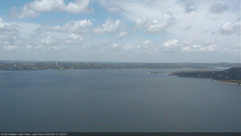 Lake Travis webcam, August 19, 2016 11:05 AM CT