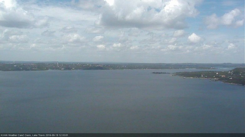 Lake Travis webcam, August 19, 2016 11:40 AM CT