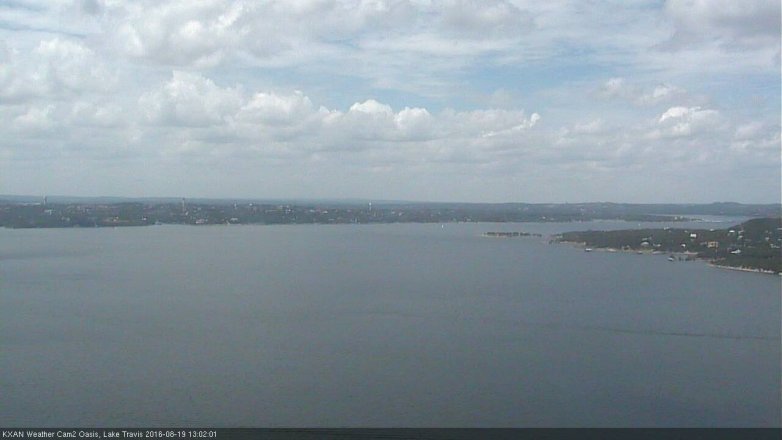 Lake Travis webcam, August 19, 2016 12:25 PM CT