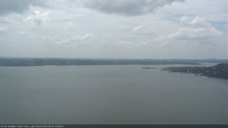 Lake Travis webcam, August 19, 2016 1:20 PM CT