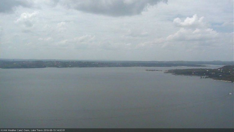 Lake Travis webcam, August 19, 2016 1:25 PM CT