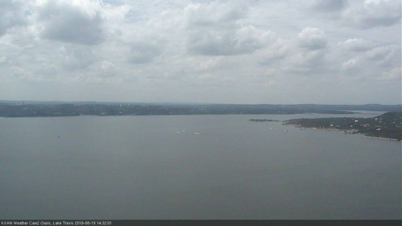 Lake Travis webcam, August 19, 2016 1:50 PM CT