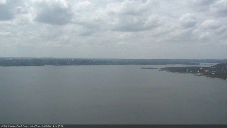Lake Travis webcam, August 19, 2016 2:05 PM CT