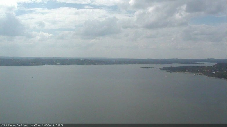 Lake Travis webcam, August 19, 2016 2:35 PM CT