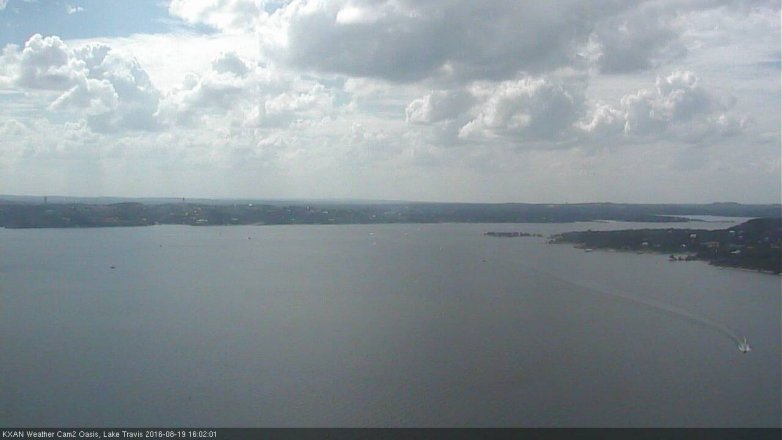 Lake Travis webcam, August 19, 2016 3:05 PM CT