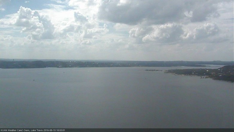 Lake Travis webcam, August 19, 2016 3:10 PM CT